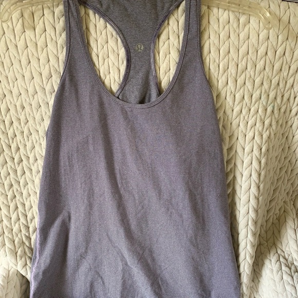 Lululemon blue and white stripe tank top - Picture 1 of 3